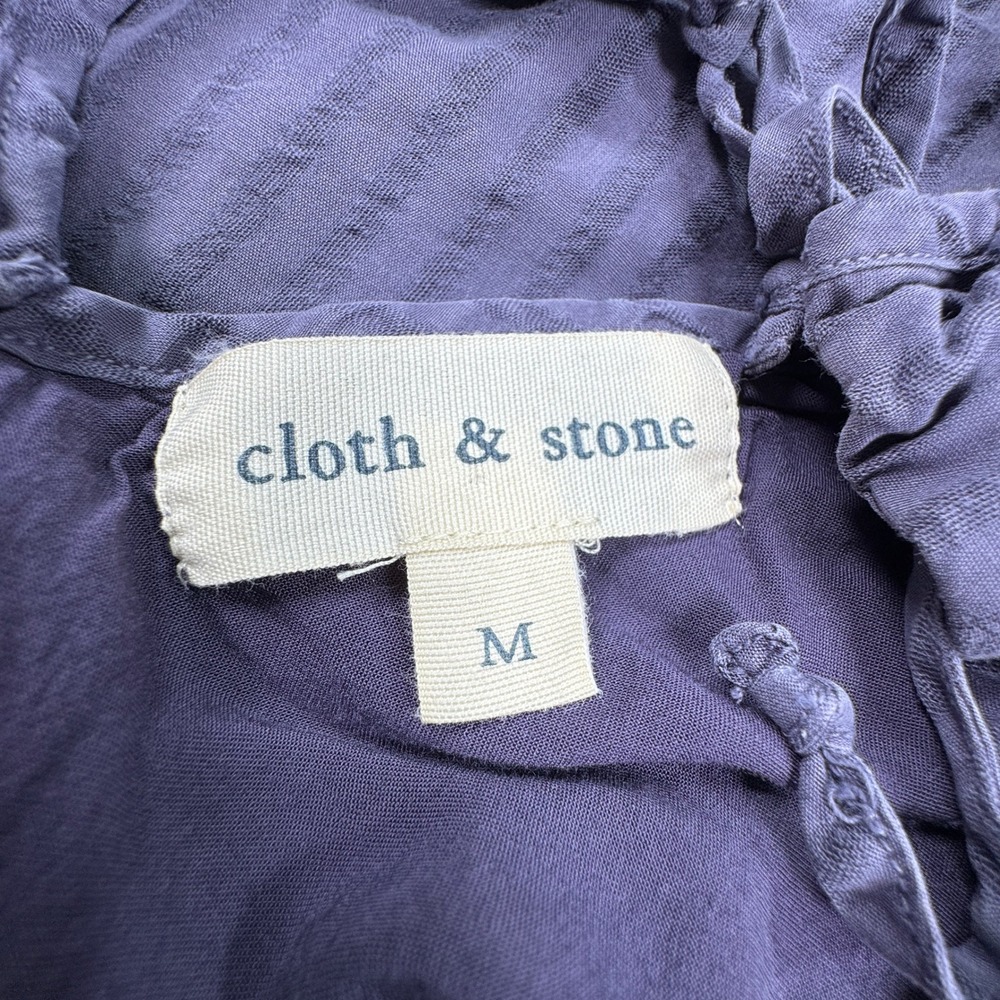 Cloth & Stone‎ Womens Dress Medium Purple Halter Neck Ruffle Hem Tencel Mini - Picture 6 of 7